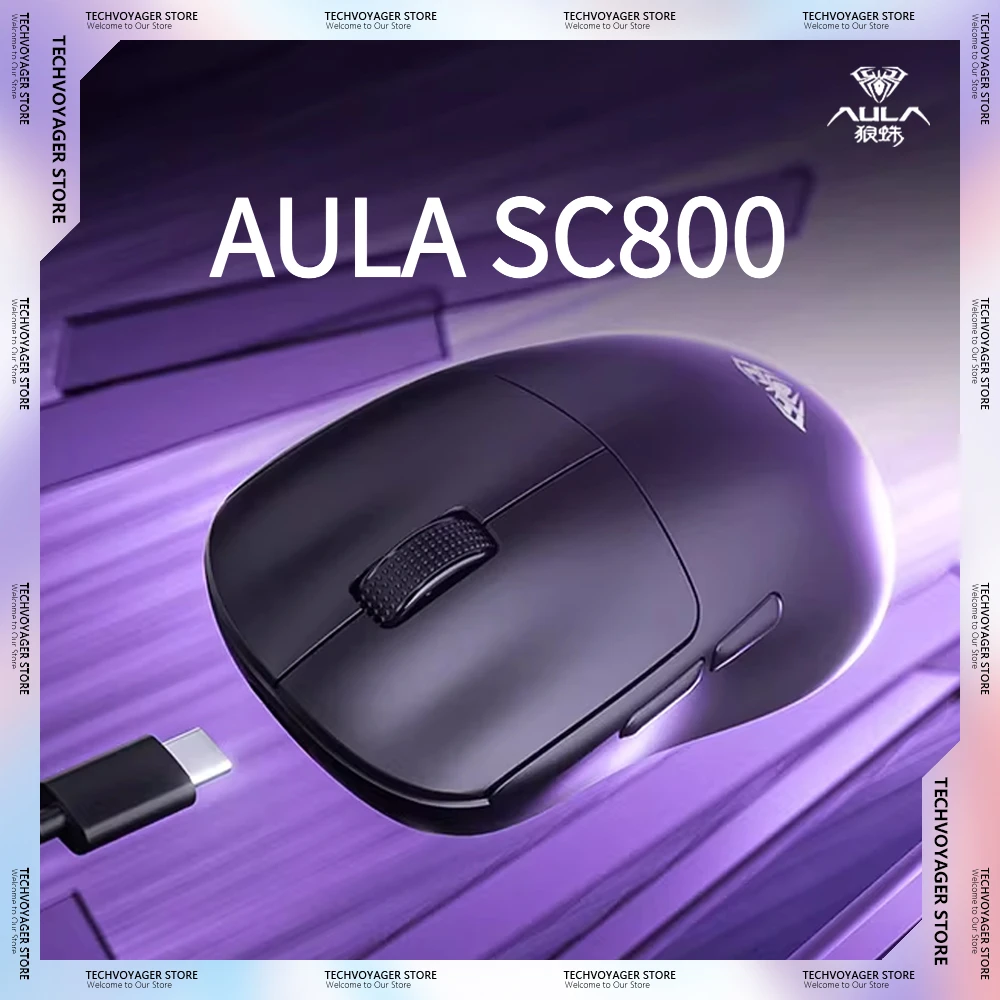 Mouse Gaming Esports - AULA SC800 Gaming Mouse Paw3395 Sensor
