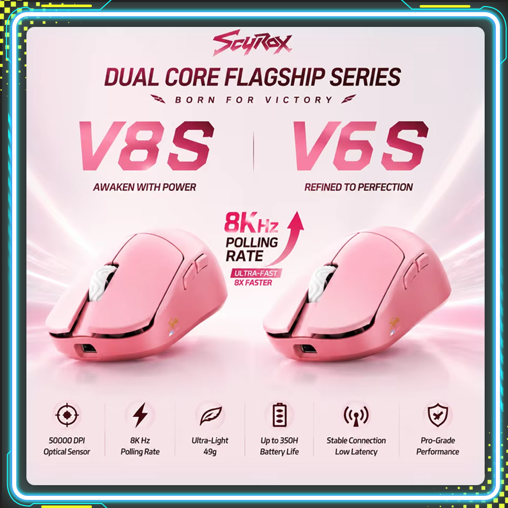 Mouse Gaming Esports - Scyrox V8s V6s Lightweight Wireless Gaming