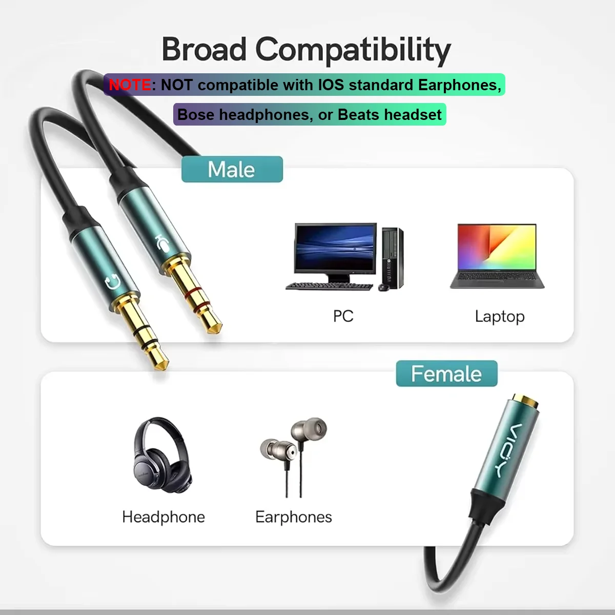 Headphone Splitter for Compute - Esports Gaming Splitter のレビューと価格