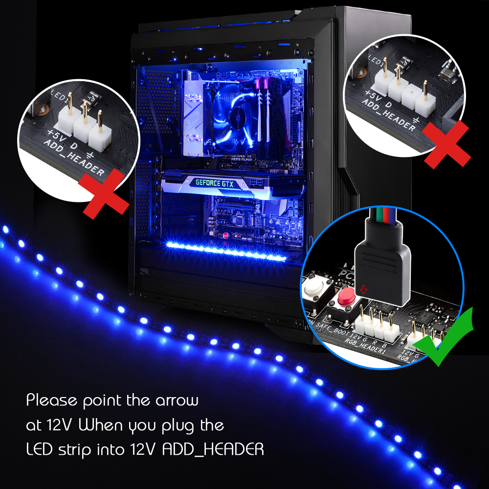 RGB Gaming LED Strip Light 1 t - Esports Gaming Splitter のレビューと価格