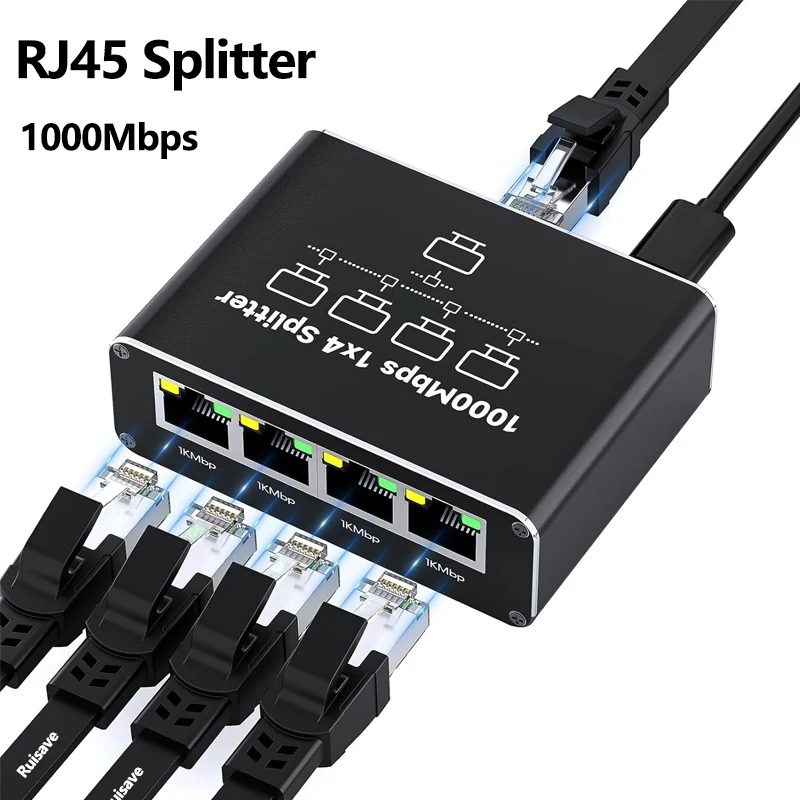 1000Mbps Gigabit RJ45 Splitter - Esports Gaming Splitter のレビューと価格
